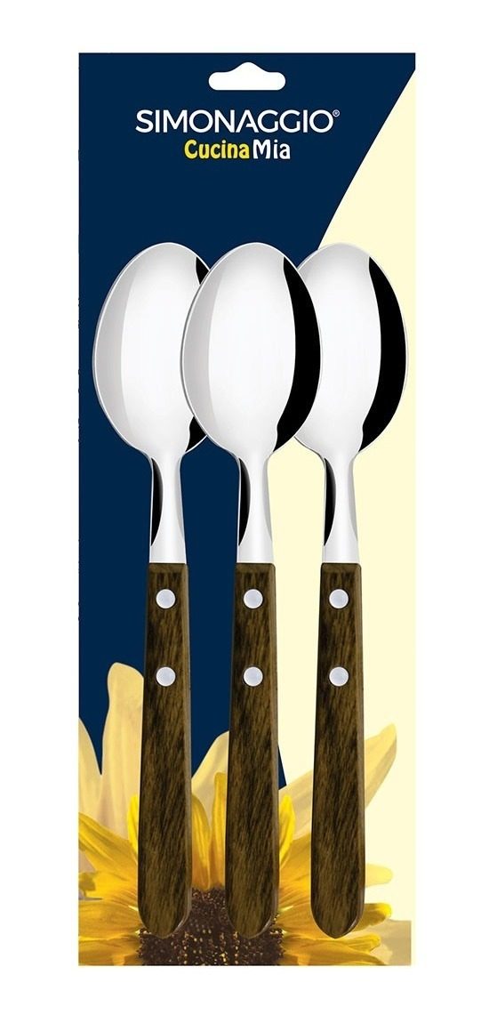 Set De 3 Cucharas Mango De Madera Guayubira Marrón - 2