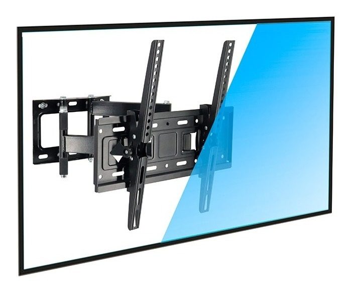 Soporte Tv Movil Doble Brazo Con Inclinación Hasta 65 Vonne Color Negro - 3