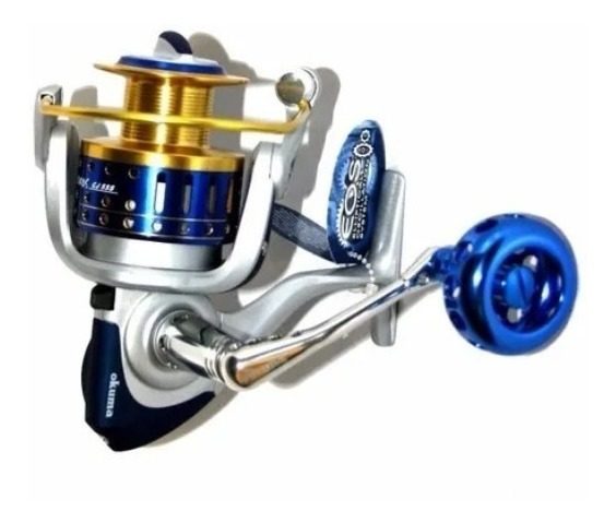 Reel Frontal Okuma Cedros Cj-65 4+1 Rulemanes Excelente Reel Gris