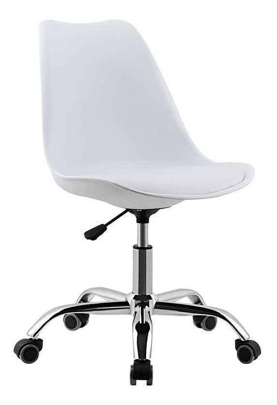 Silla Tulip Oficina Blanco, Sistema A Gas Peso Máx 150kg Blanco