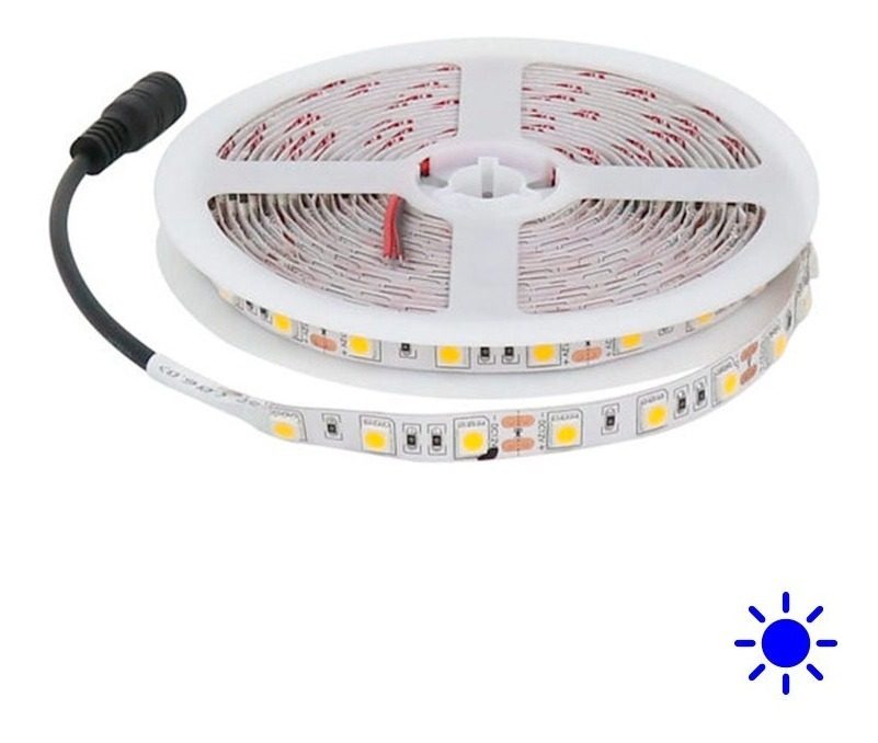 Tira Led 12 Vcc Azul Ip44, 5mx0,8cm Vida Util 30000 H Azul