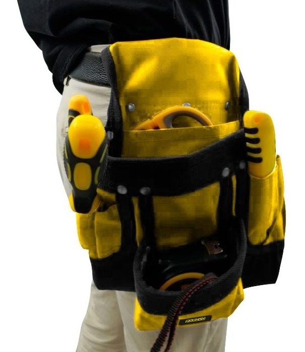Bolso Porta Herramientas Para Cinturón 23×27cm Peso Max 8kg Amarillo - 1
