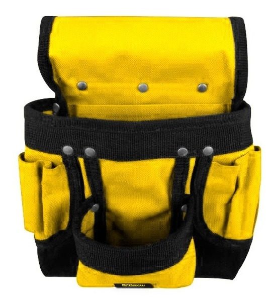 Bolso Porta Herramientas Para Cinturón 23×27cm Peso Max 8kg Amarillo - 3