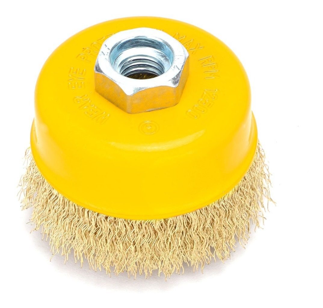 Cepillo De Copa De Alambre Rizado 3  Para Amoladora 12500rpm