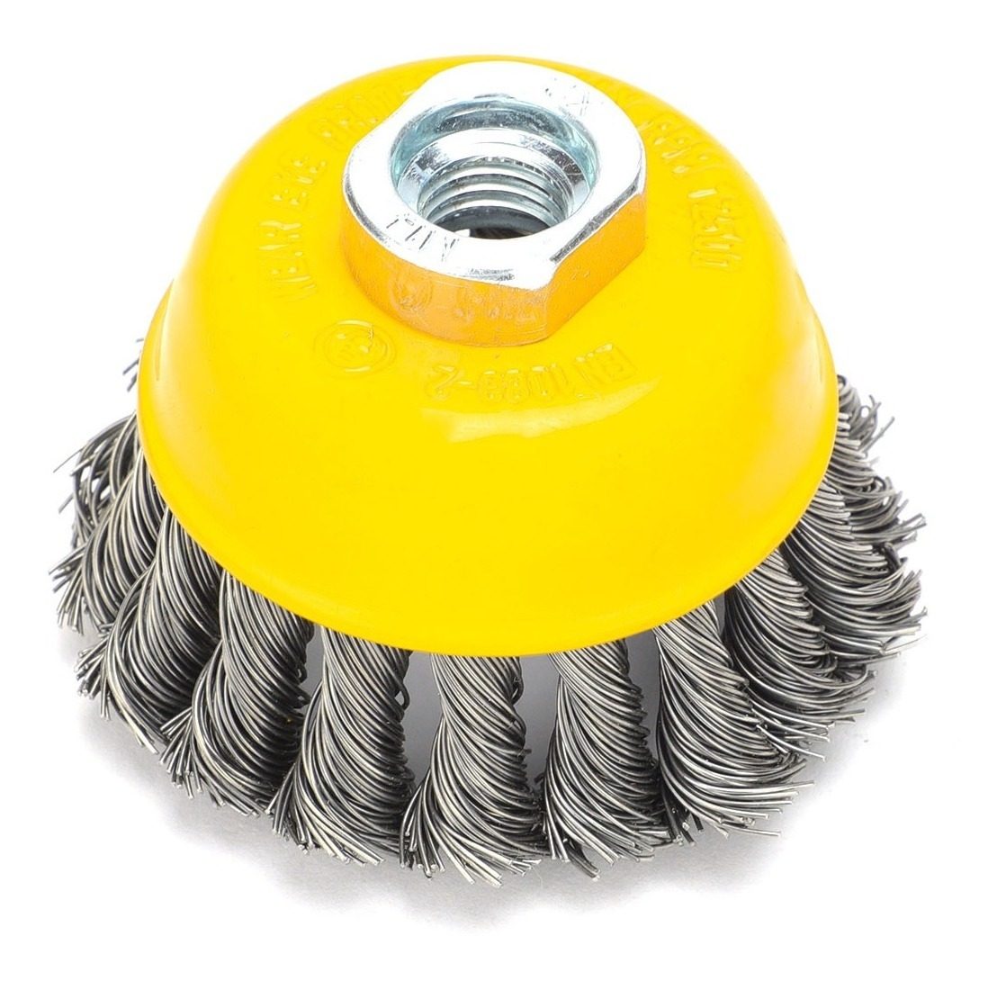Cepillo Copa De Alambre Trenzado 3  Para Amoladora 12500rpm