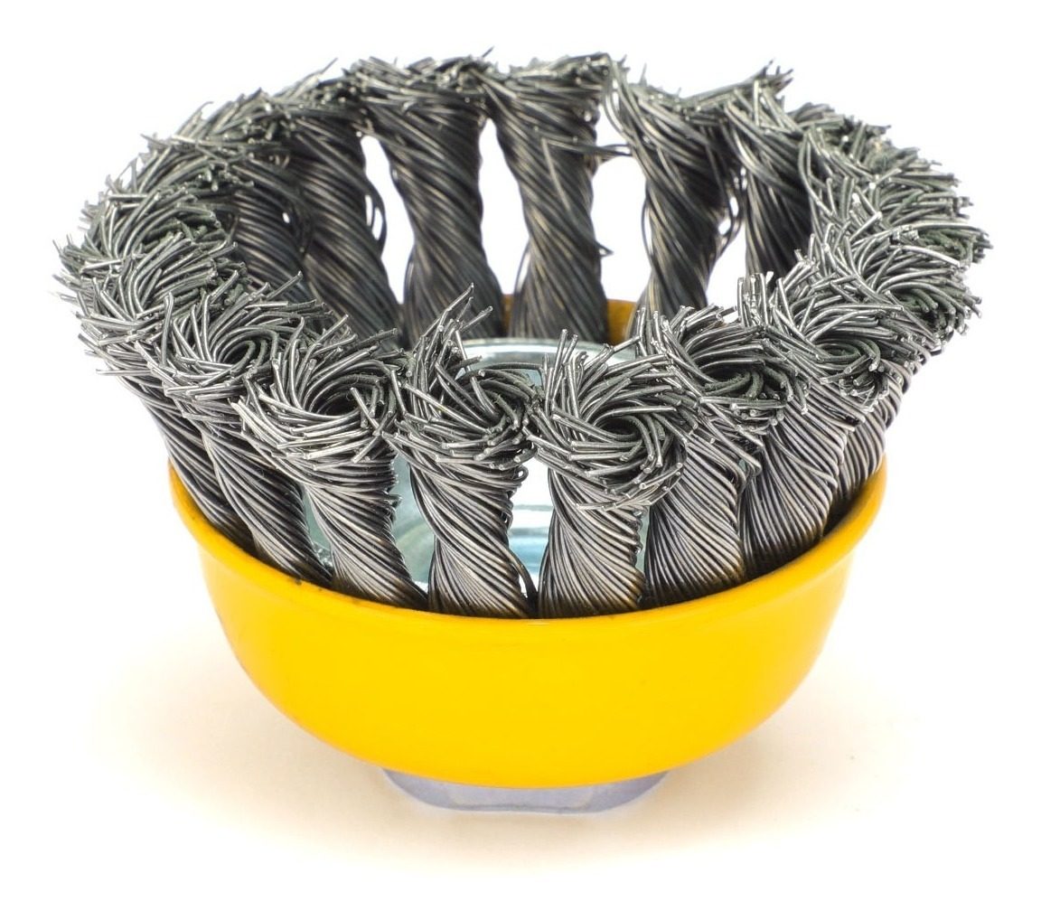 Cepillo Copa De Alambre Trenzado 3  Para Amoladora 12500rpm  - 3