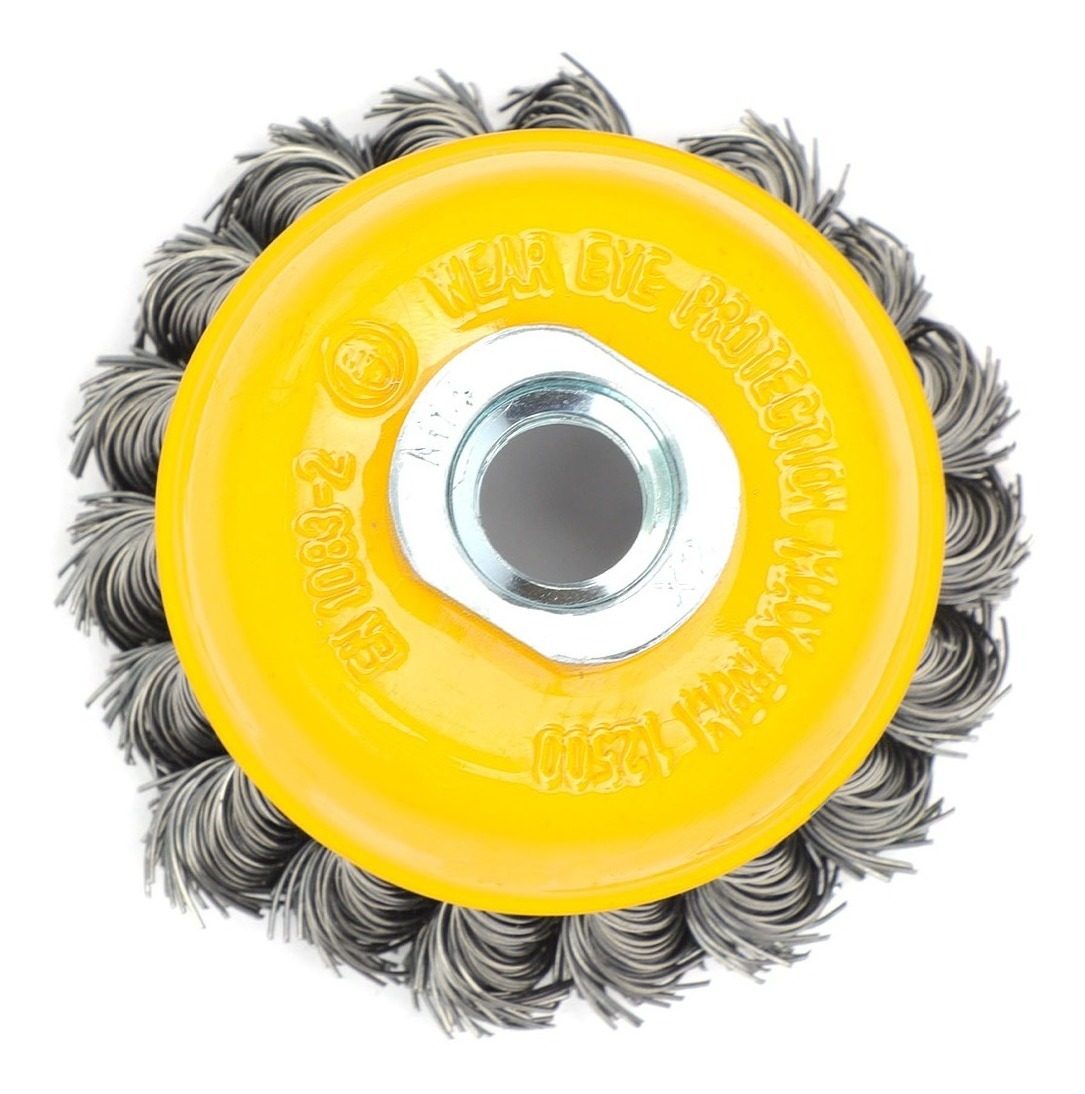 Cepillo Copa De Alambre Trenzado 3  Para Amoladora 12500rpm  - 4