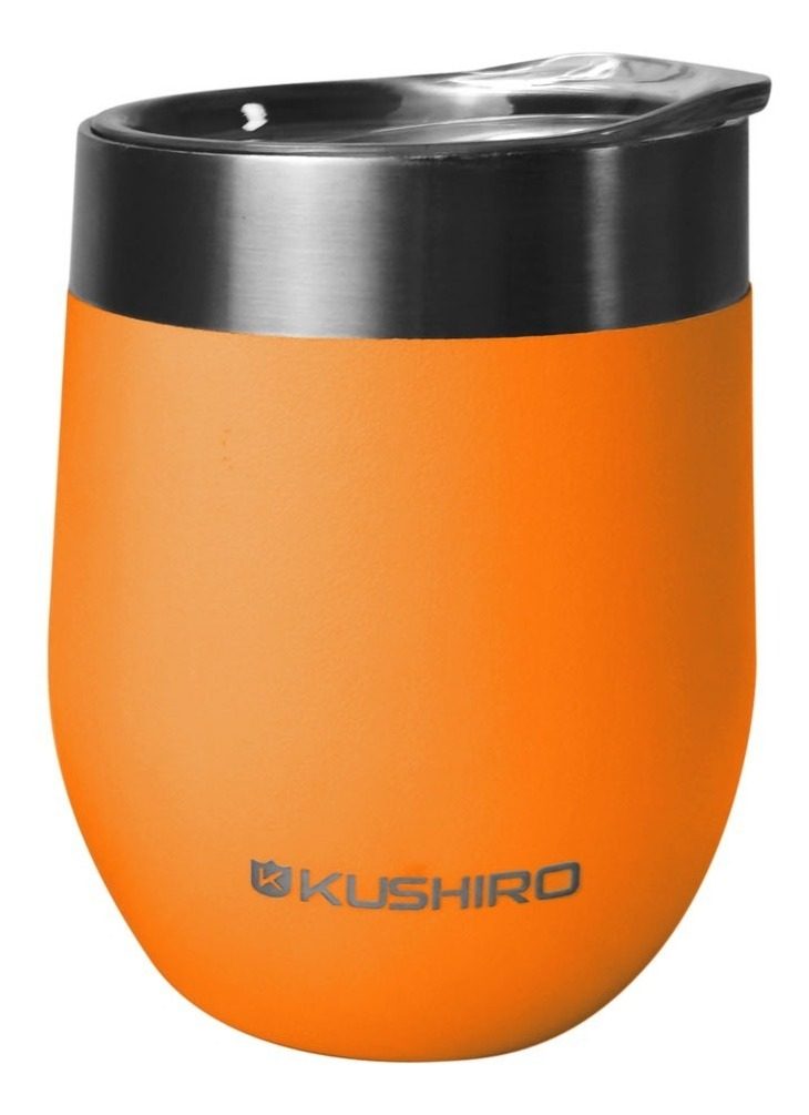 Vaso Térmico Naranja 350 Ml Doble Pared Acero Inoxidable Liso - 2