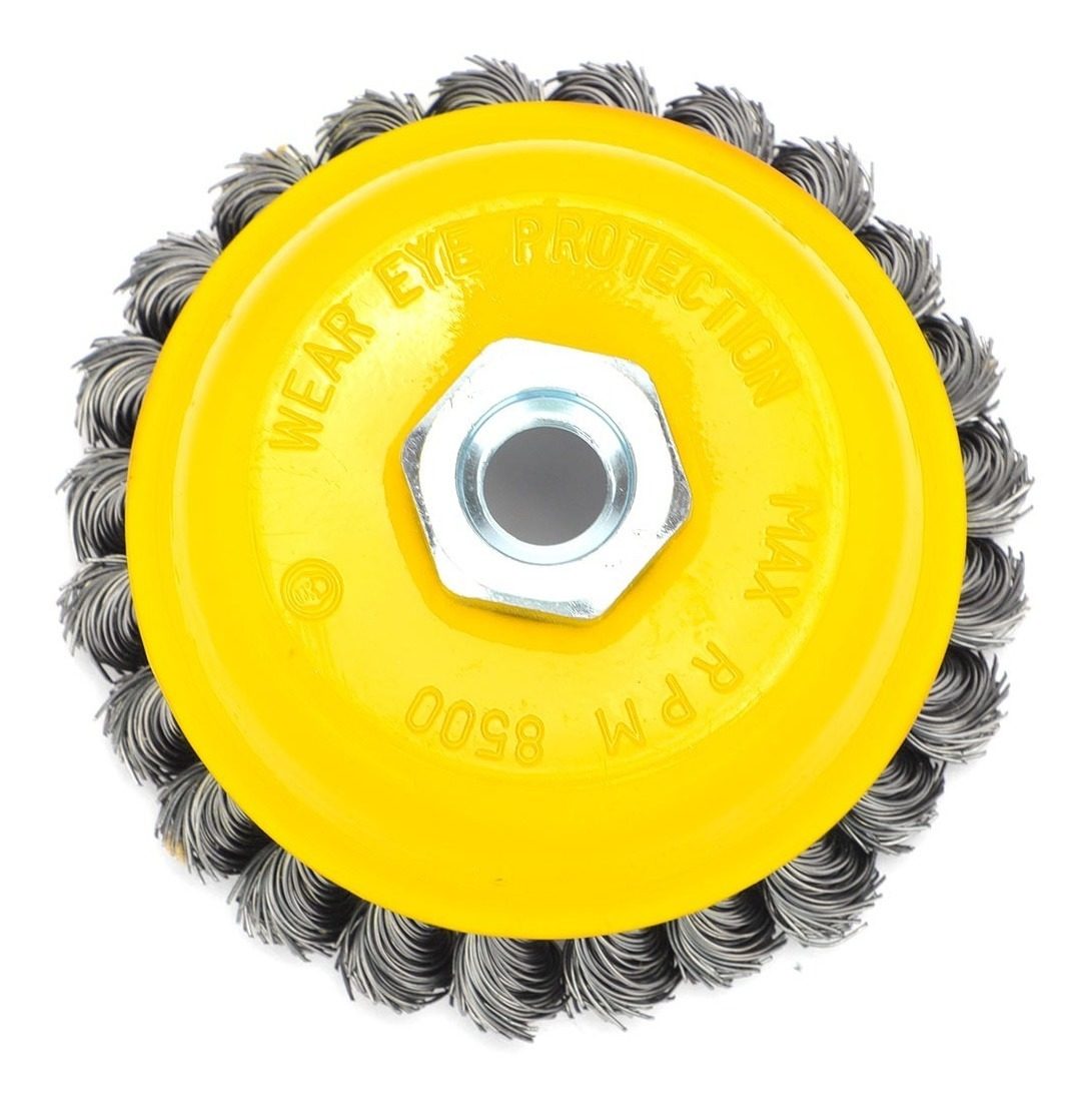 Cepillo Copa Alambre Trenzado 4  Para Amoladora  8500 Rpm - 2