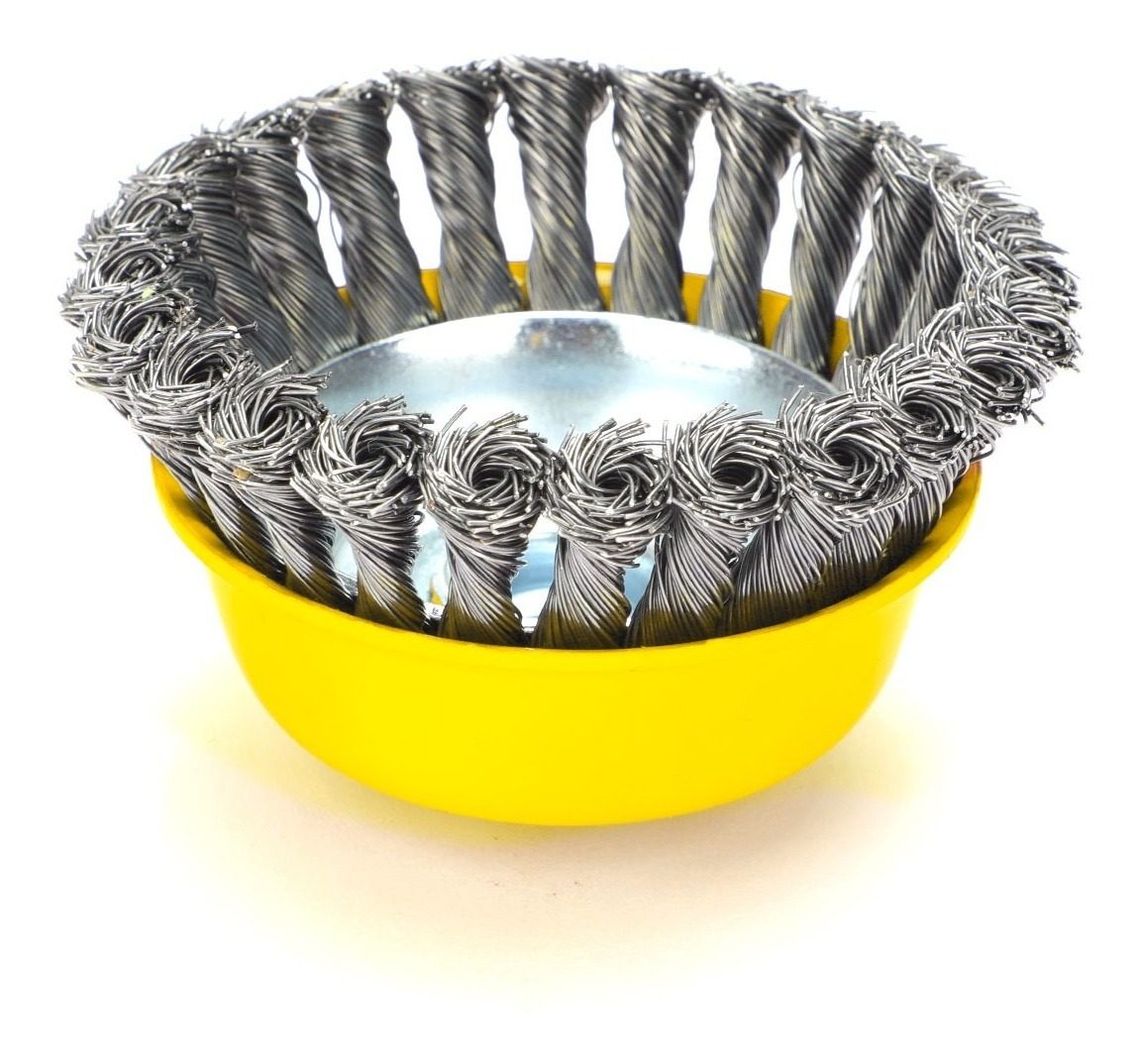 Cepillo Copa Alambre Trenzado 4  Para Amoladora  8500 Rpm - 3