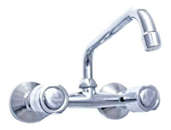 Griferia Cocina Exterior Animi Metal Gris Brillante
