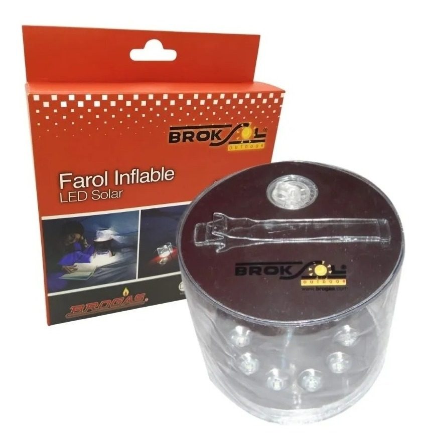 Farol Inflable Led Solar Gris