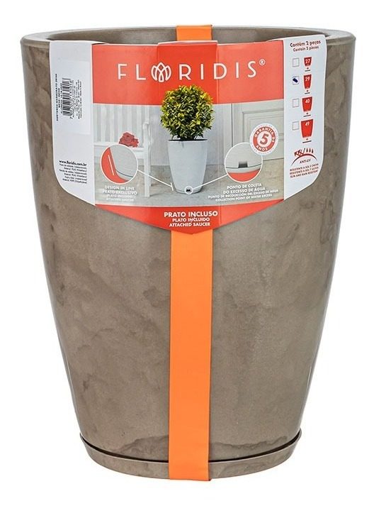 Maceta Floridis Ámsterdam 29 Cm × 44 Cm Beige Marmolado Beige - 1