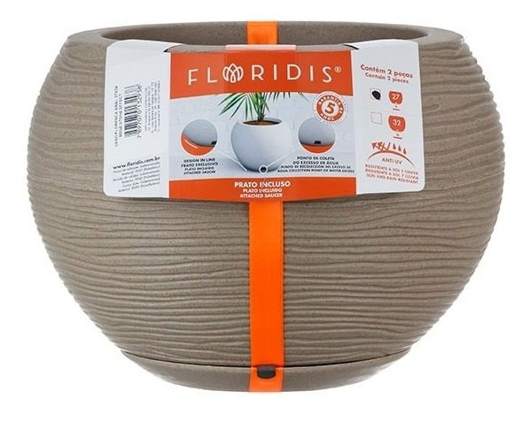 Maceta Floridis Florencia 27 Cm × 24 Cm Beige Beige - 2