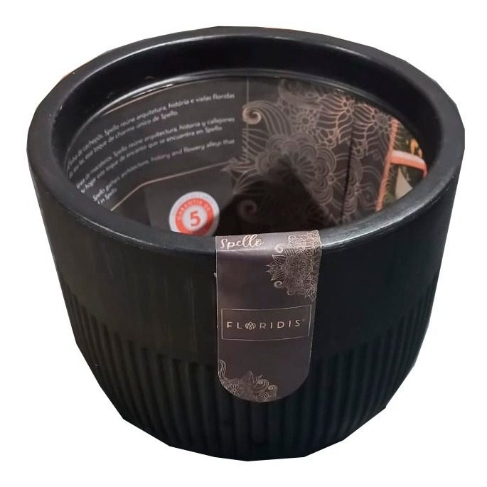 Maceta Floridis Spello Ondulato 18 Cm × 15 Cm Negro Negro