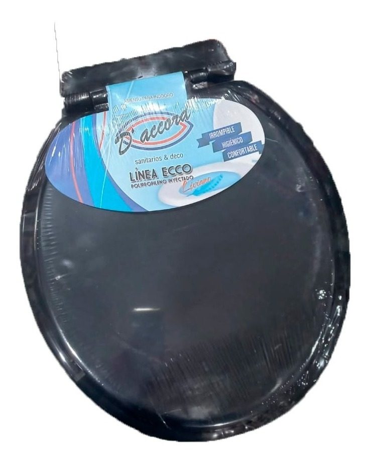Asiento Inodoro  Liviano Eco Negro D´accord