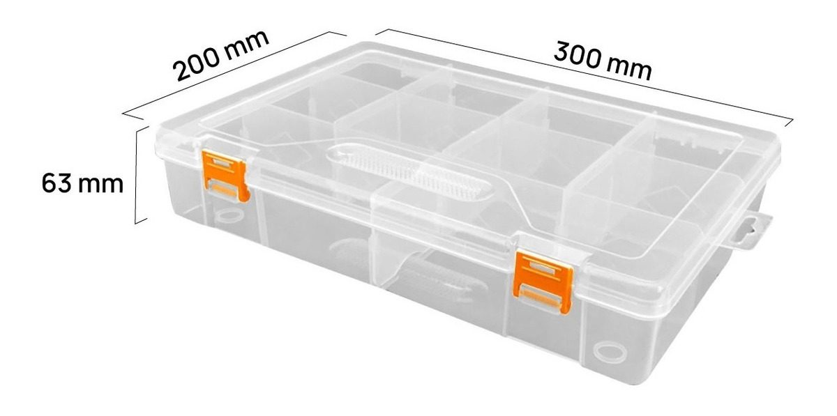 Caja Organizadora 10 Compartimientos 30 Cm Transparente - 1