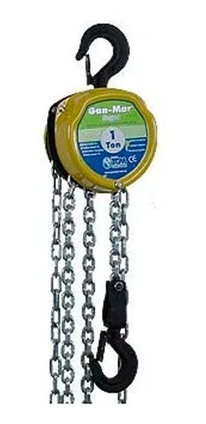 Aparejo Manual A Cadena De 1 Tn Con 6 Mts De Alzada