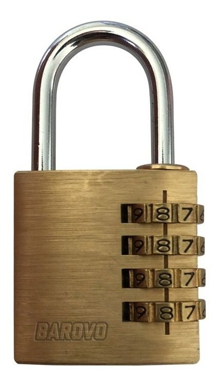 Candado 40mm 4 Combinaciones Forma De Arco Barovo/udovo Dorado - 1