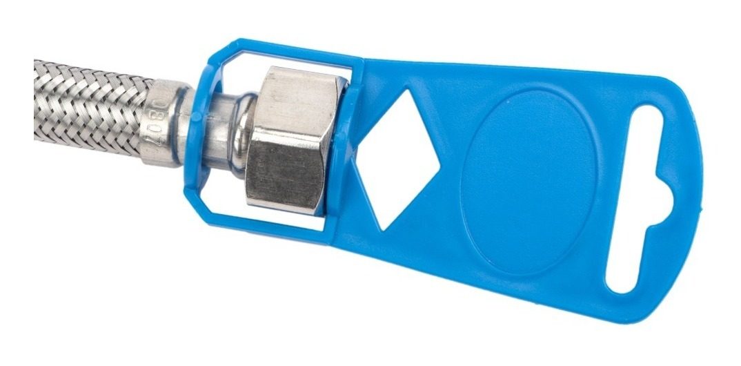 Flexible Mallado 1/2  × 30 Cm - Rosca Macho Fija. - 3