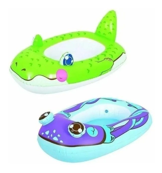 Bote Flotador Bebe Animales Inflable Pileta 86x60 Cm