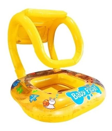 Inflable Salvavidas .con Techo Bebe 66cmx66cm - 1