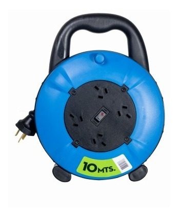 Prolongador Enrollable 10 Mts Azul