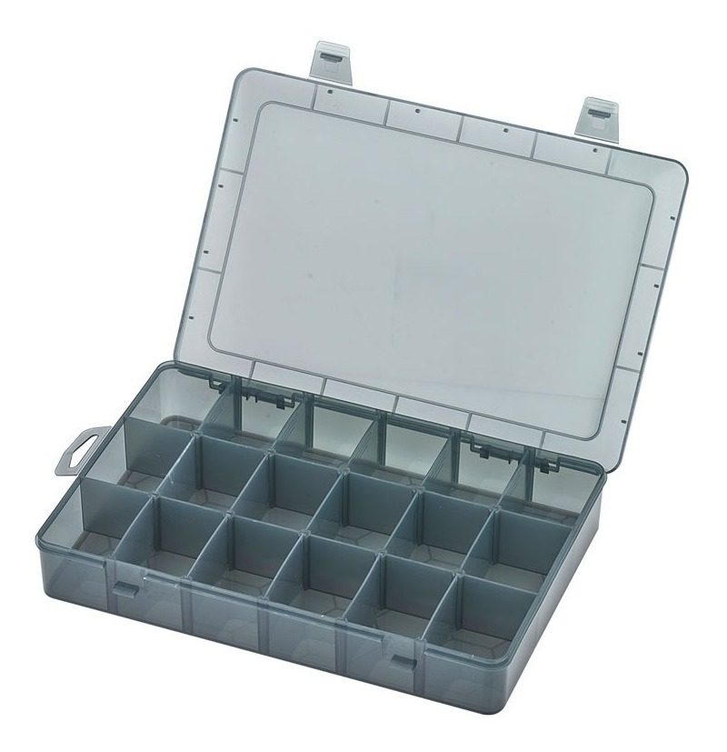 Caja Organizadora 18 Compartimentos 27,5×19x4,4cm Transparente