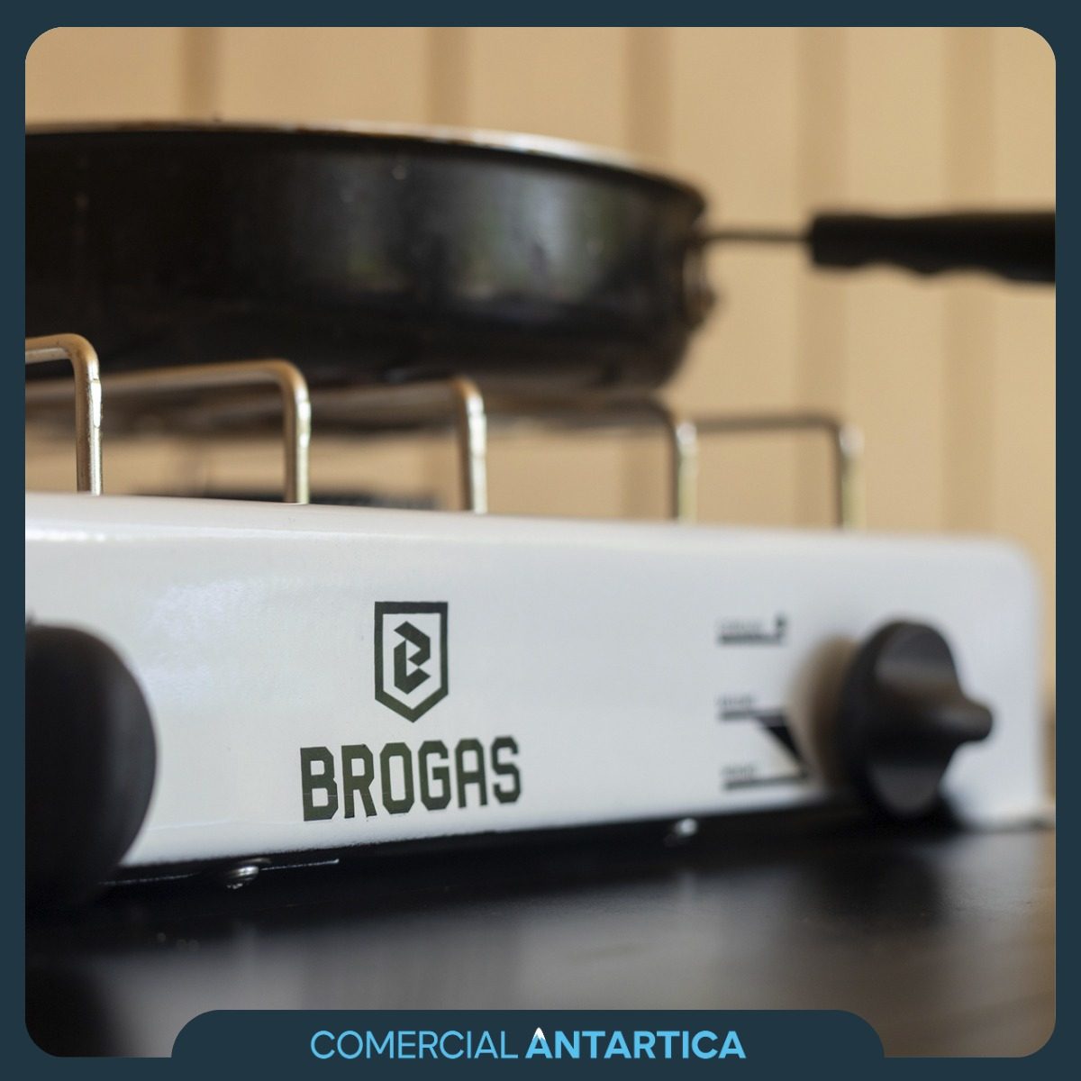 Anafe 2 Hornallas Brogas 8203 Gas Natural Con Termocupla Y Valvula Negro - 4