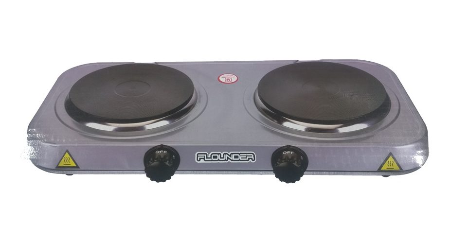 Anafe Electrico Flounder Dos Hornallas Gris