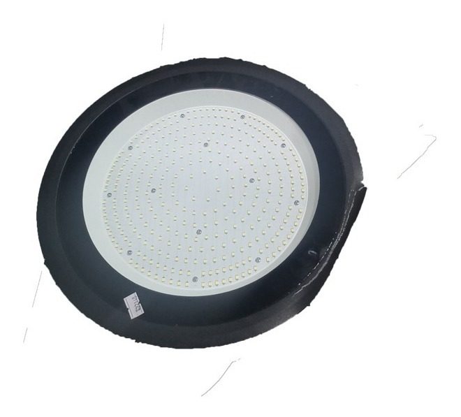 Luminaria Led Colgante Galponera 200w Fría Con Detalles  Negro - 1