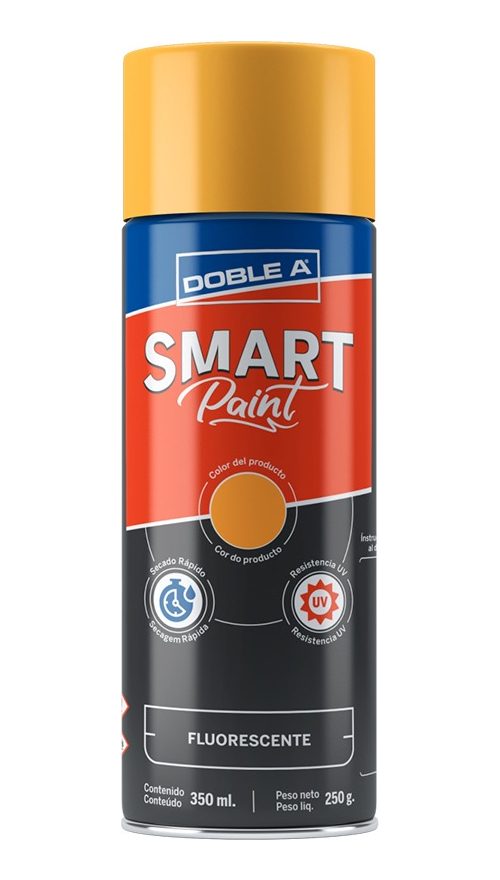 Smart Paint Aa 350ml Naranja Fluorescente