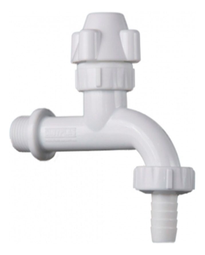 Canilla Plastica Manga 1/2ppp Blanco Mate