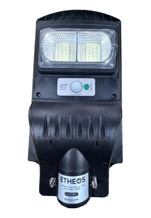 Luminaria Solar Exterior 30w. Mod Cals30fe Negro
