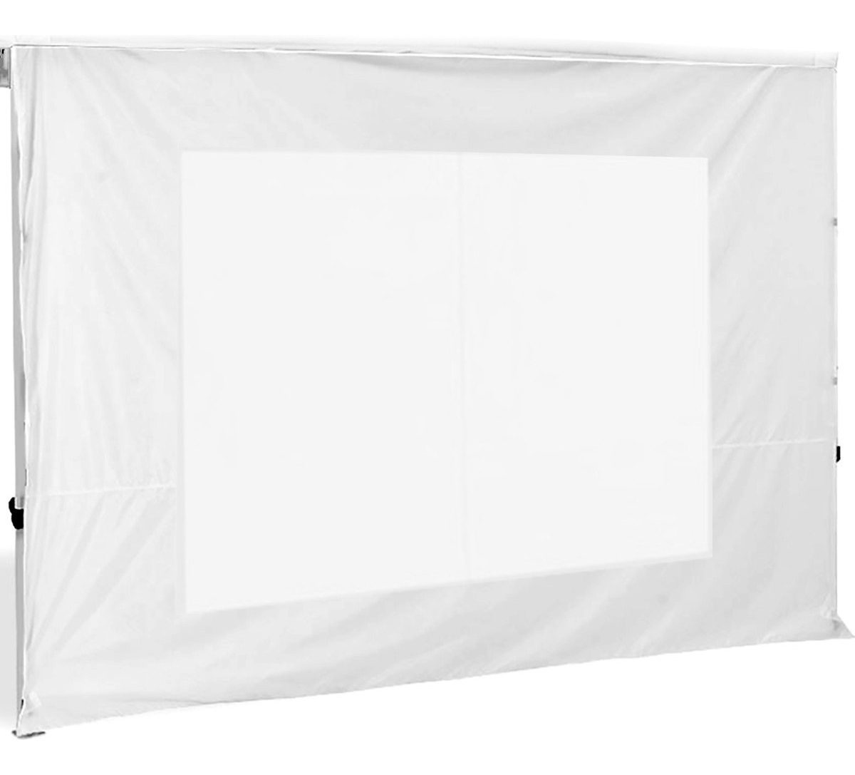 Pared Gazebo Con Ventana Kushiro Blanca 420d Cerramiento Color Blanco - 1