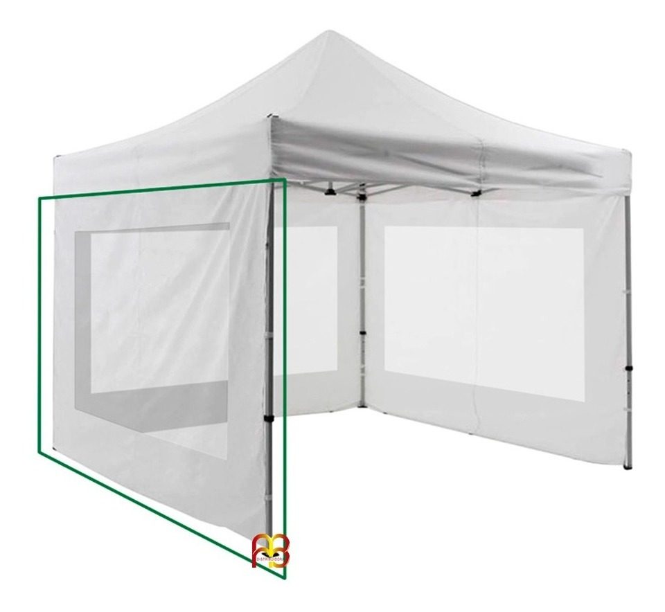Pared Gazebo Con Ventana Kushiro Blanca 420d Cerramiento Color Blanco - 2