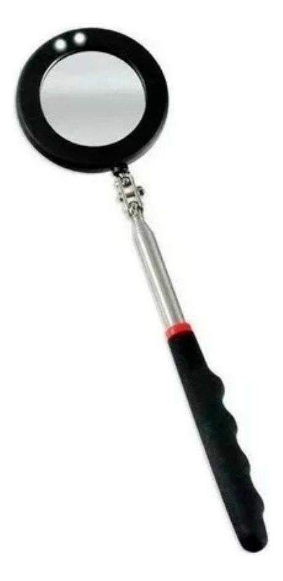 Espejo Articulado Telescopico Redondo Con Luz Led