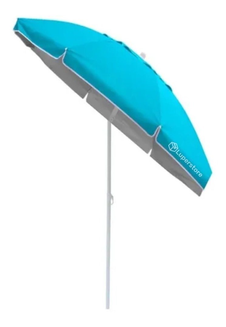 Sombrilla Reforzada 1,80 Mts Playa Reclinable Playera Funda  Turquesa Lisa - 1