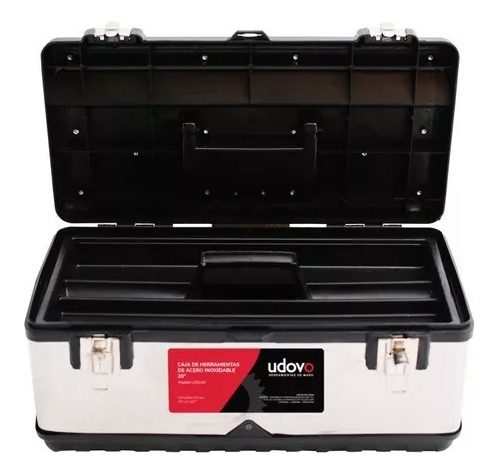 Caja Herramientas Acero Inoxidable 20 Cierre Metal Mecanica Plateado