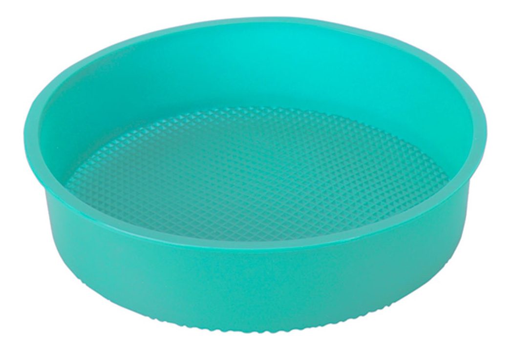 Molde De Silicona Para Torta 24 Cm Turquesa