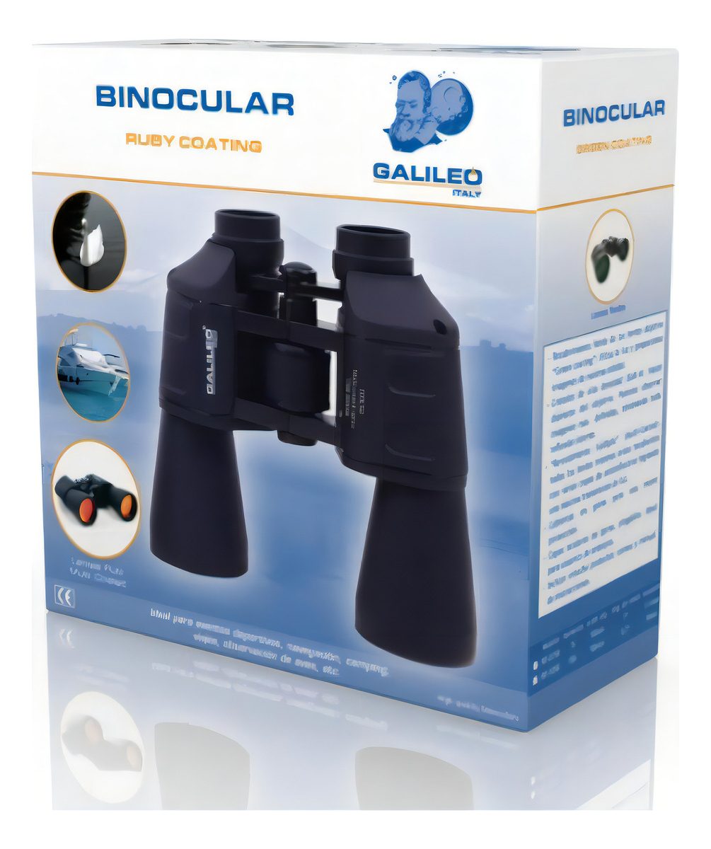 Binocular Zcy 10x Galileo Largavistas Lente Ruby Bak-7 Goma Color Negro - 1
