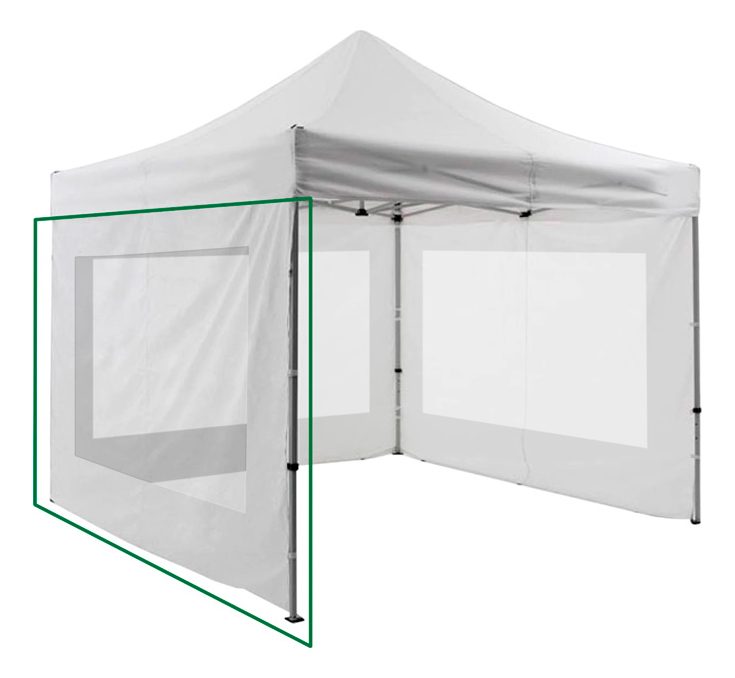 Pared Blanca/transparente Para Gazebo De 3 M Blanco