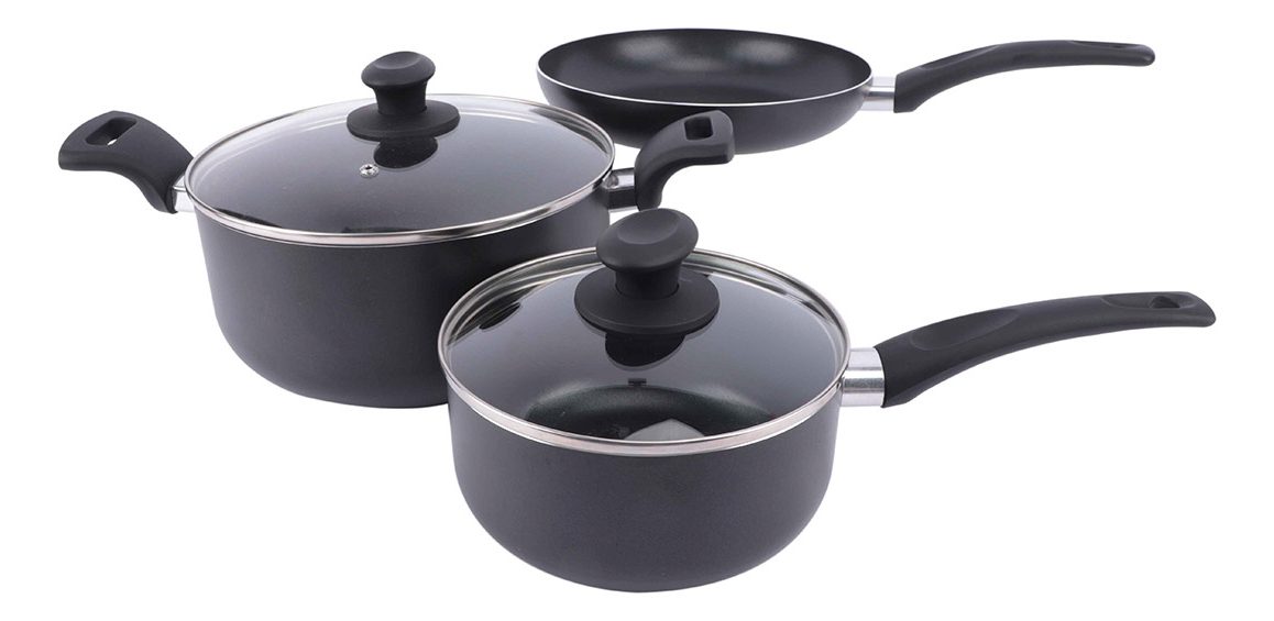Batería De Cocina De 3 Piezas Selecta Vonne Negro