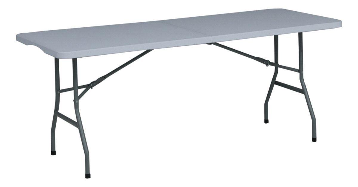 Mesa Plegable Jardín Pro 180 Cm Blanca Blanco