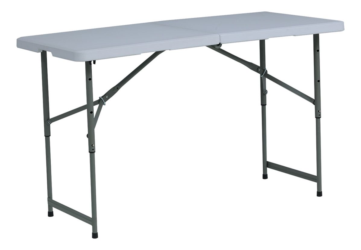 Mesa Plegable Jardín Pro 122 Cm Blanca Blanco