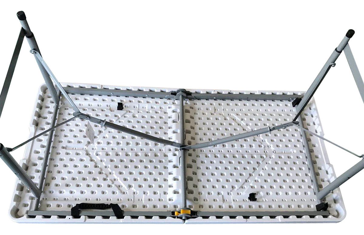 Mesa Plegable Jardín Pro 122 Cm Blanca Blanco - 2