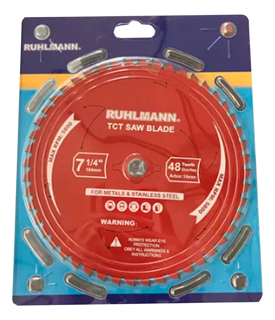 Disco 48 Dientes Acero Inoxidable Metales 184mm Rojo