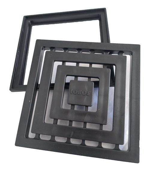 Rejilla Plast.10x10 Negra.lobo