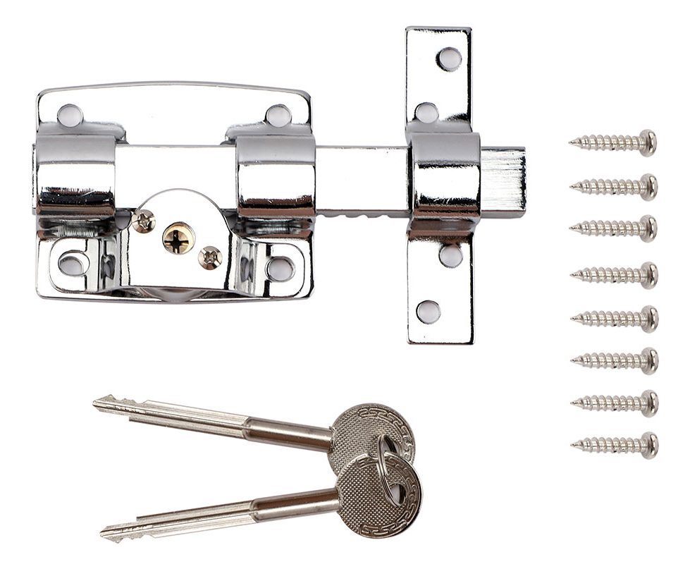 Cerrojo Pasador Con Llave Cruz Barovo Acero - 1