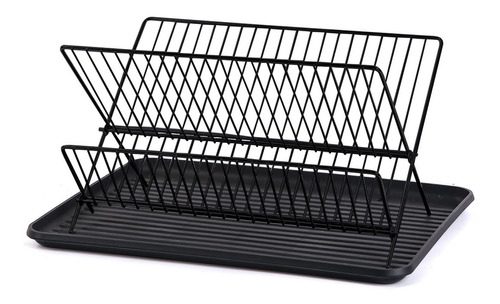 Escurreplatos Secaplatos Escurridor Plegable Negro Tijera - 1